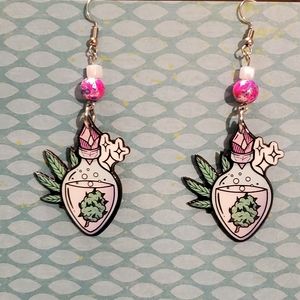 Earrings cannapotion crystals gemstones uniquely created just for you.